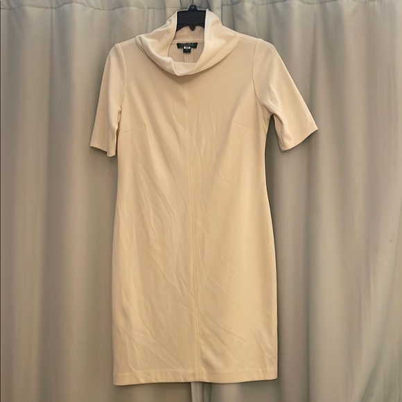 Ralph Lauren‎ Cream Sheath Dress with Cowl Neck, size 14 - Picture 1 of 6